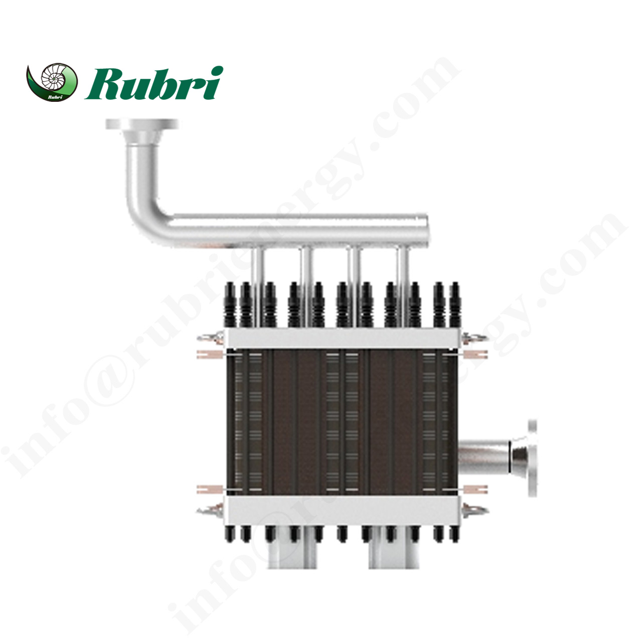 Apparecchiatura per la produzione di idrogeno con elettrolizzatore ad acqua PEM da 5Nm³/h e 25KW