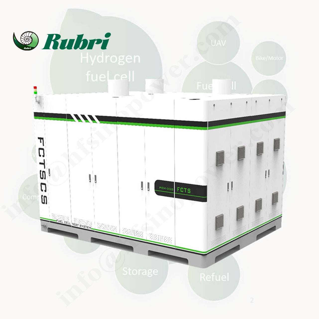 Banco prova per celle a combustibile a idrogeno da 150 kW